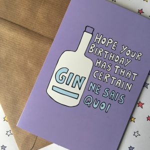 Gin birthday card by Ladykerry