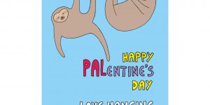 Sloth Palentines card by Ladykerry