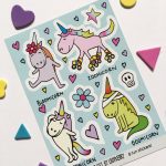 Cute and punny unicorn vinyl stickers
