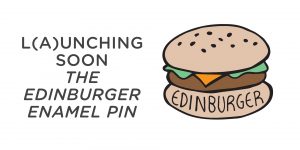 Edinburger Edinburgh Burger Enamel Pin, Burger pin, Edinburgh Pin