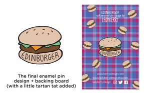 Edinburger Edinburgh Enamel Pin Burger pin