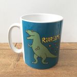 Roarsome dinosaur mug by Ladykerry